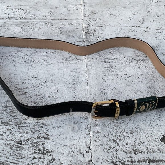 Women Belt Genuine Natural Leather Black Waistband Gold Pin Buckle Size 40 Inche - Picture 7 of 8